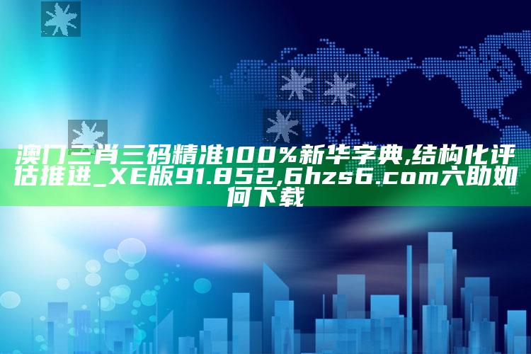 澳门三肖三码精准100%新华字典,结构化评估推进_XE版91.852 ,6hzs6.com六助如何下载